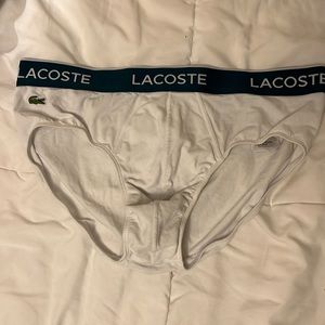 Lacoste cotton stretch, briefs size extra large good condition